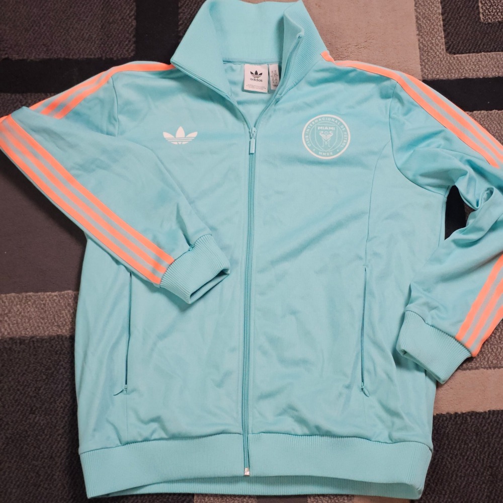 Adidas Miami Football Club Jacket Men XL Blue Good
